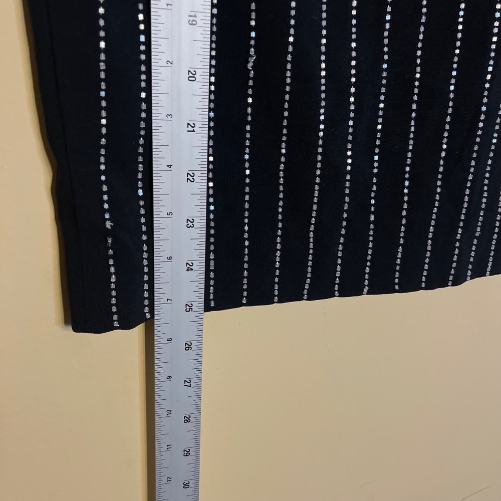Moschino Black and White Striped Pencil Skirt - Picture 11 of 14